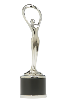 Award of Distinction trophy from the 2019 Communicator Awards